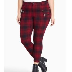 torrid Red and Black Plaid Ankle Pants